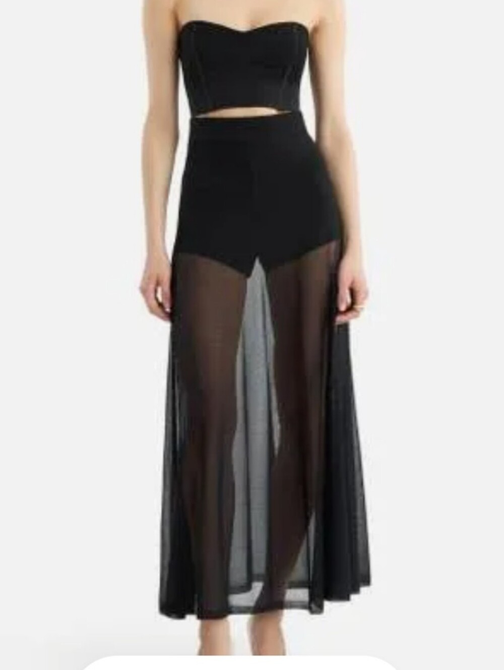 Black Chiffon Skirt